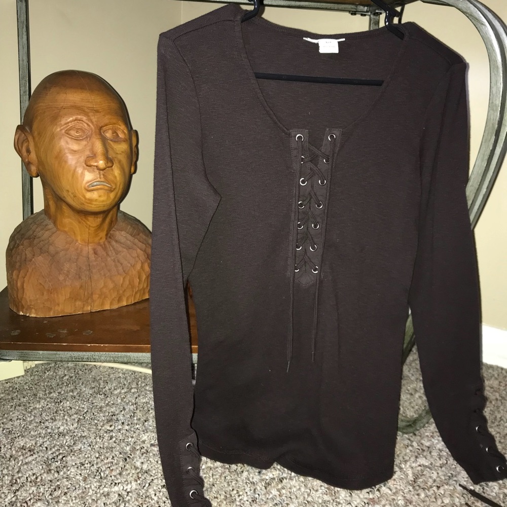 Cute lace up top